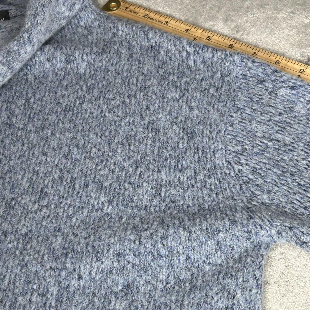 Eileen Fisher Sweater Womens Small Blue Merino Wool Cowl Neck Pullover Knit - Picture 7 of 10